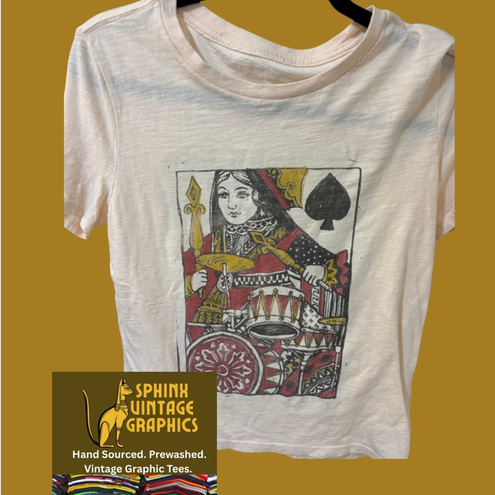 Vintage Queen Card Lucky Brand Tee